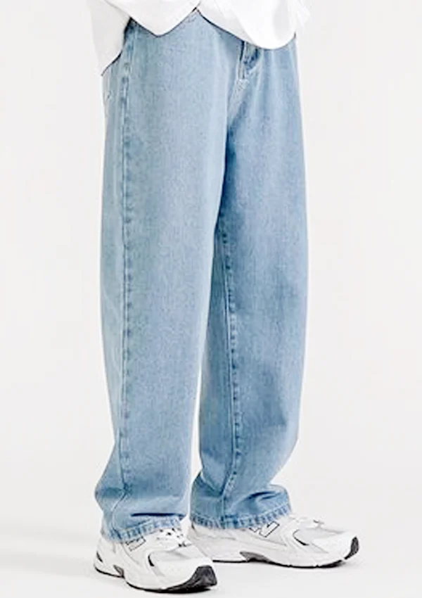 sky blue baggy jeans