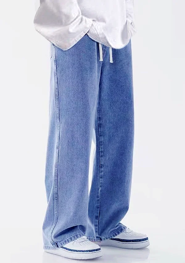 blue baggy jeans
