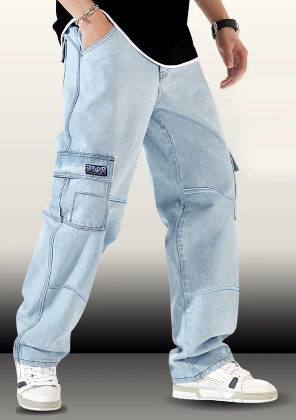 Sky Blue Cargo Baggy
