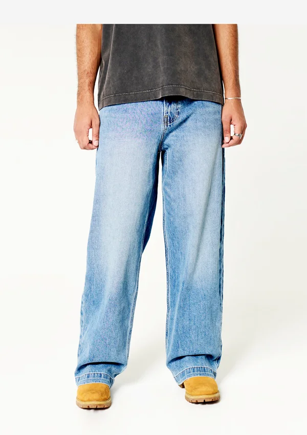 light sky blue baggy jeans
