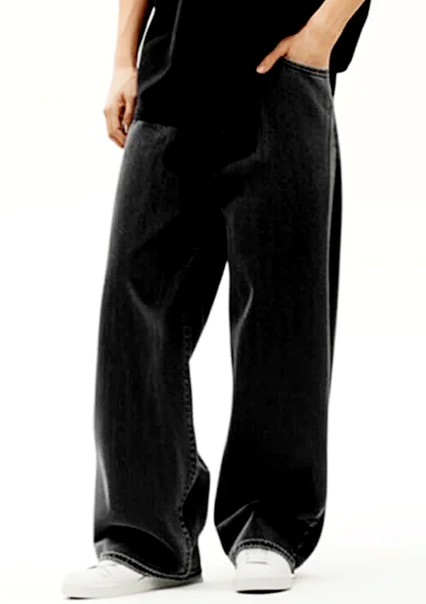 black baggy jeans