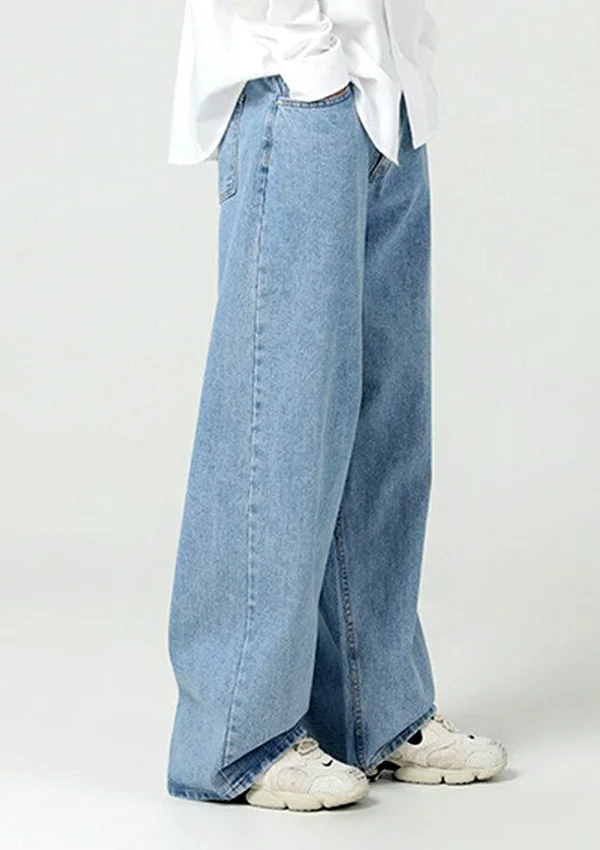 sky blue semi baggy jeans