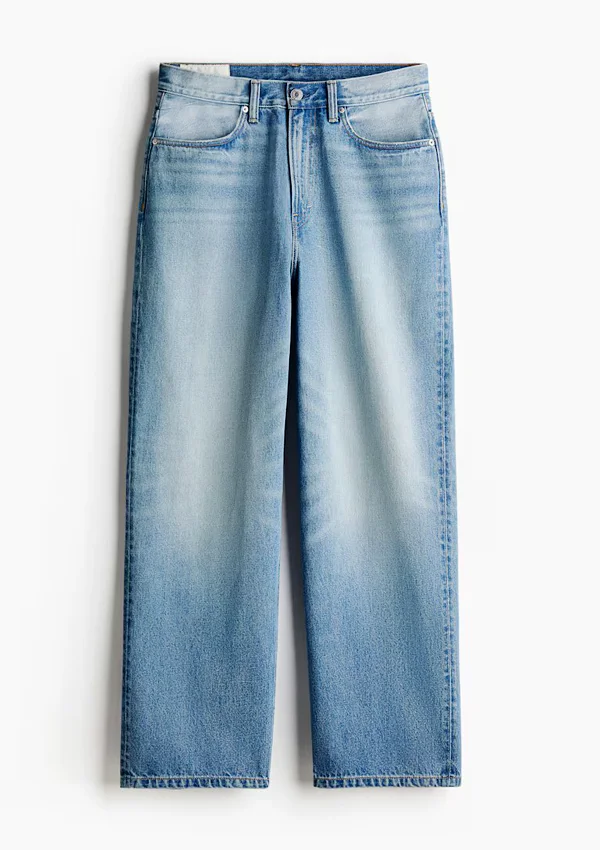 Light sky blue semi baggy jeans