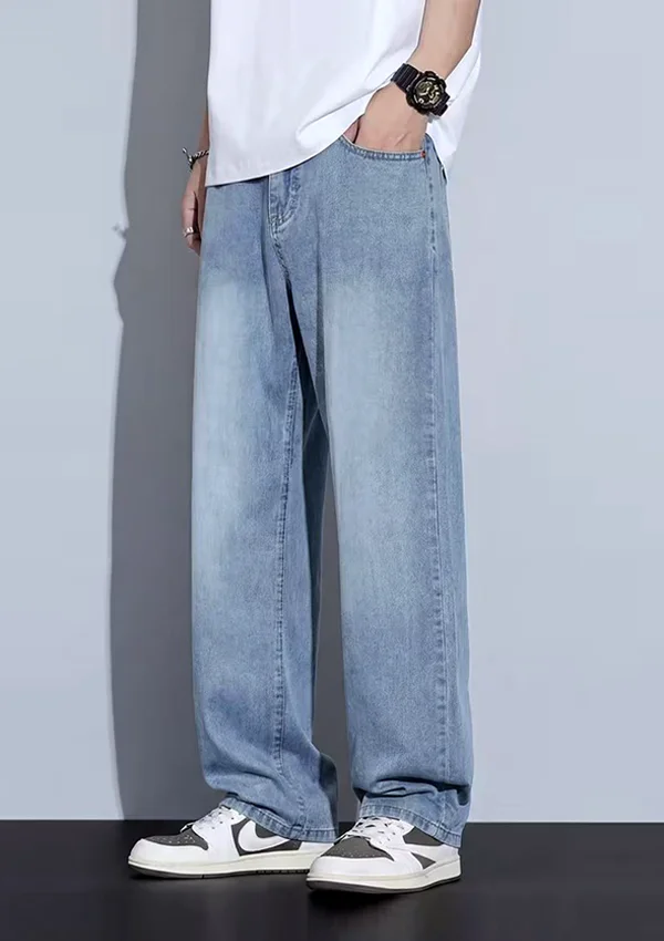 Light sky blue semi baggy