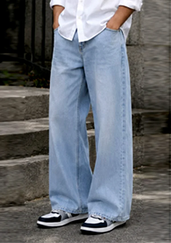 Light blue semi baggy