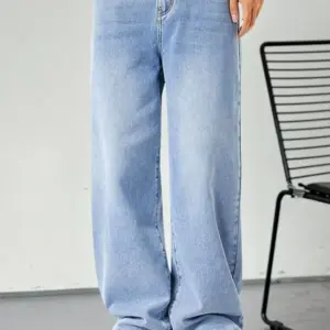 Premium Quality Denim Light Blue Semi Baggy Jeans