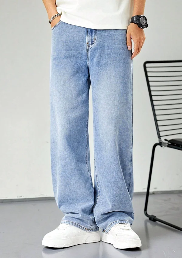 Light blue semi baggy