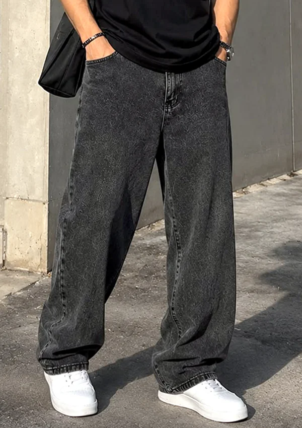 Black Ash semi baggy denim