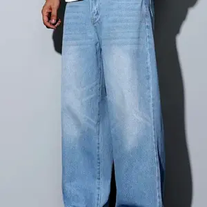 Light wash sky blue semi baggy jeans
