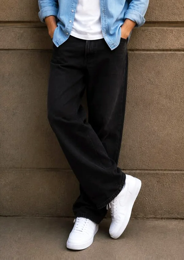 Z Black Denim Baggy