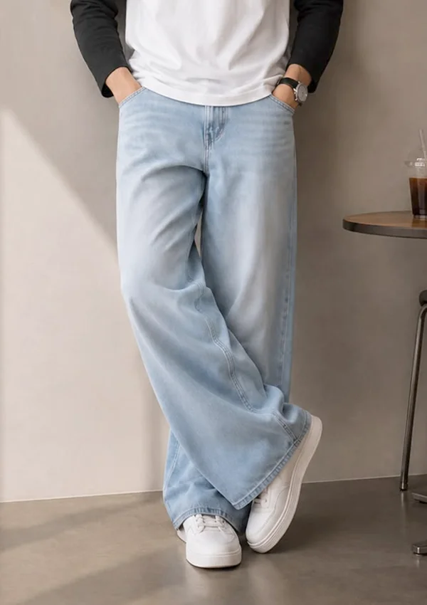 Light blue semi baggy