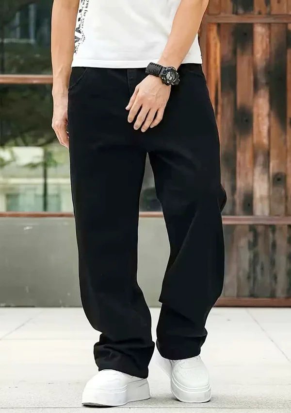 Denim black baggy