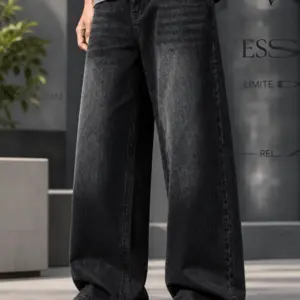 Faded Black semi baggy