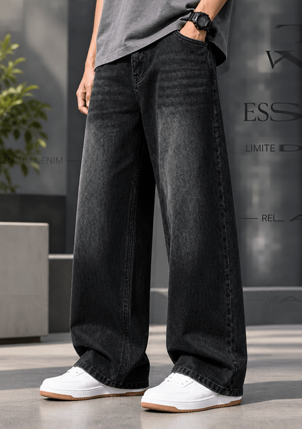 Faded Black semi baggy