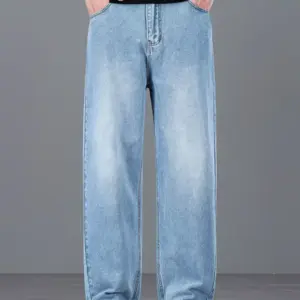 Light blue semi baggy denim