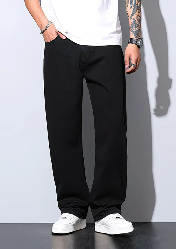 Black Semi baggy denim