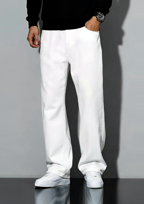 white semi baggy